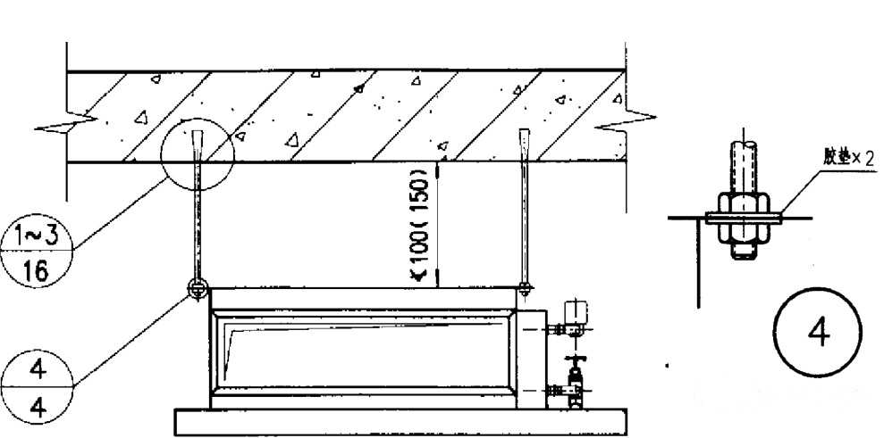 風機盤管安裝技術要求、示意圖與節點說明